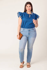 THE TIME IS RIGHT WOVEN TOP