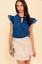 THE TIME IS RIGHT WOVEN TOP