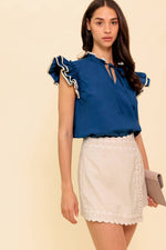 THE TIME IS RIGHT WOVEN TOP