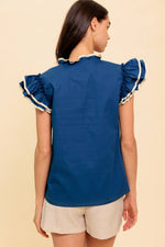 THE TIME IS RIGHT WOVEN TOP