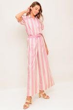 WINK & WALK STRIPE WOVEN TOP AND PANT SET