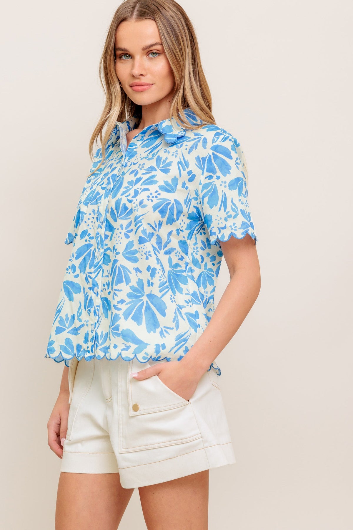 WANDER LEAF WOVEN TOP