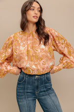 PAISLEY BREEZEWOVEN JACQUARD TOP