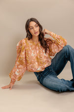 PAISLEY BREEZEWOVEN JACQUARD TOP