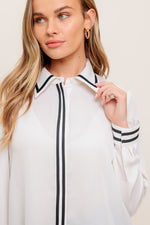 WANDER LEAF IVORY WOVEN TOP