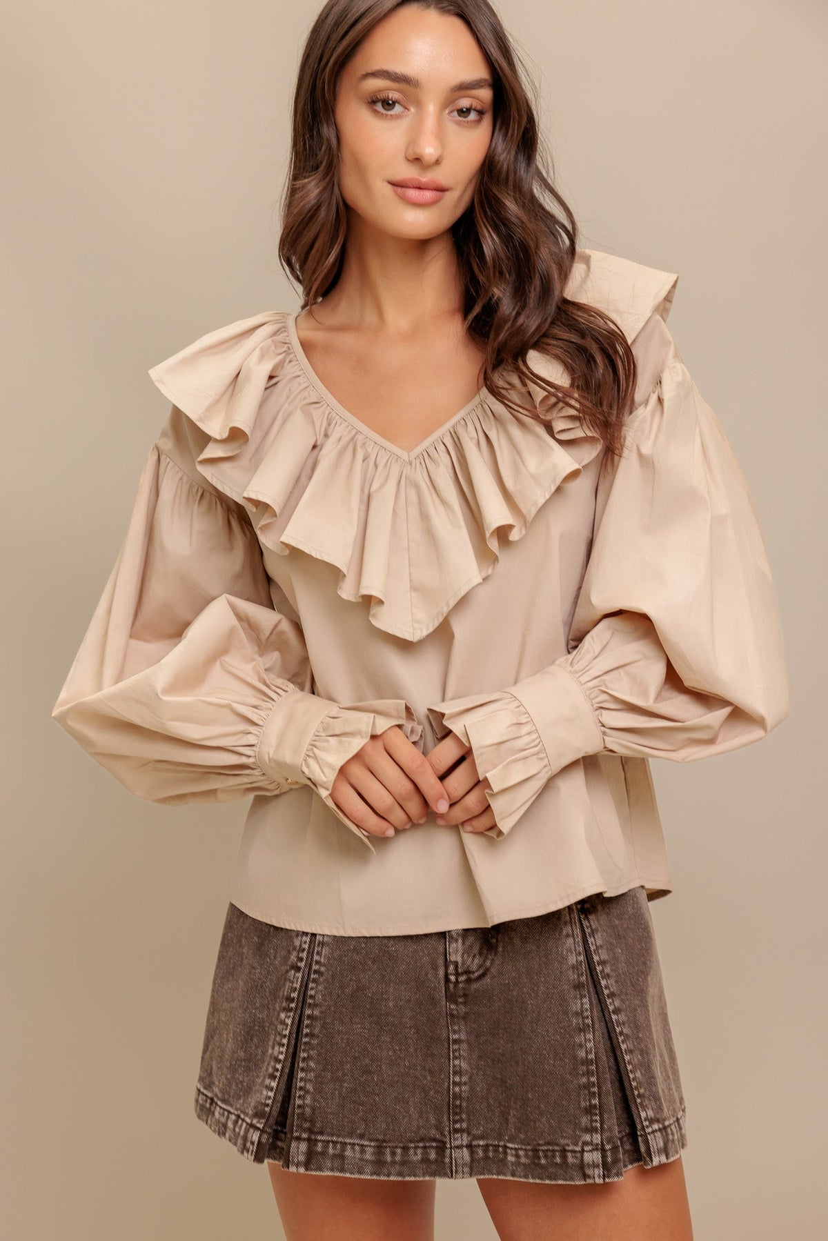 COUTURE CODE WOVEN TOP