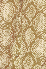 RETRO CHIC TAUPE WOVEN TOP