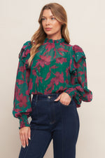 POETIC GARDEN WOVEN TOP