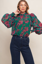 POETIC GARDEN WOVEN TOP