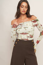 CREAM & BLOOM DELIGHT POWER MESH TOP