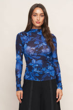 ILLUMINATED PETAL POWER MESH TOP