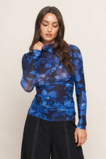 ILLUMINATED PETAL POWER MESH TOP
