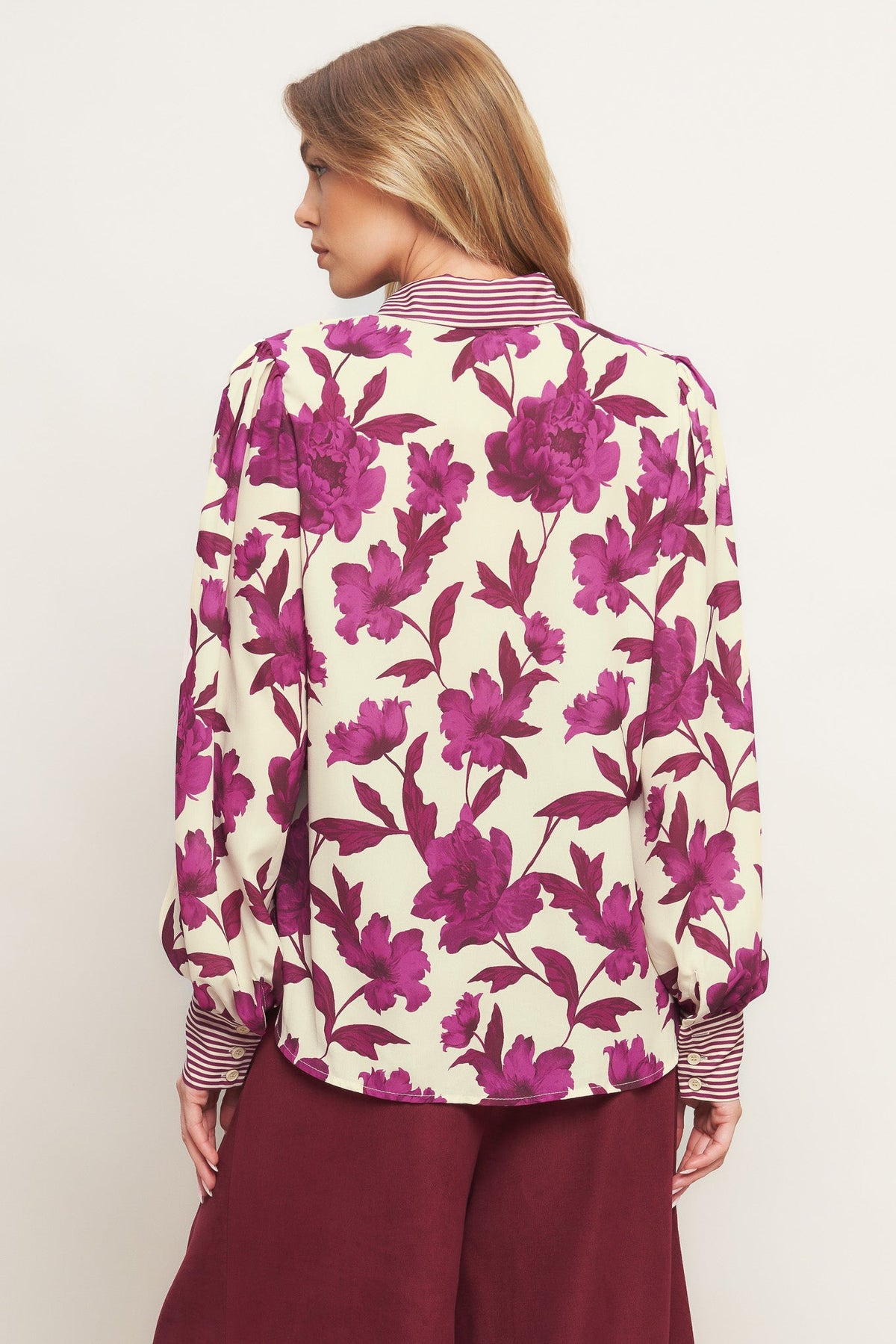 SWEET BOTANICAL CHARM WOVEN TOP