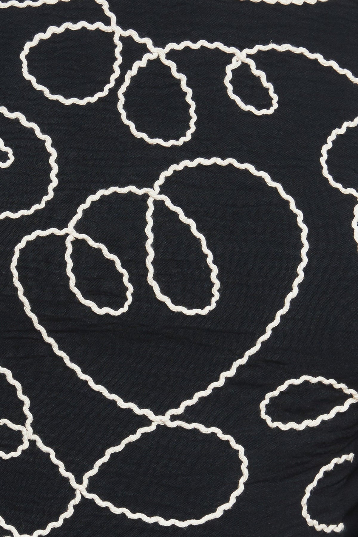 BLACK CANVAS WOVEN TOP