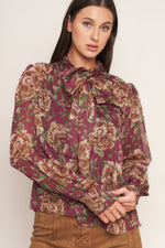 WHISPERING GARDEN WOVEN TOP