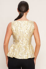 CANDLELIGHT BLOOM JACQUARD WOVEN TOP