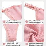 5PCS Women Cotton Panties Sexy Adjustable Waist G-String Women's Underwear T-Back Lingerie Femme Underpants Briefs Thong Female
