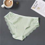 3Pcs/set Women's Cotton Panties M-2XL Women Patchwork Lace Underwear Sexy Low Waist Briefs Ladies Comfortable Underpants 2022