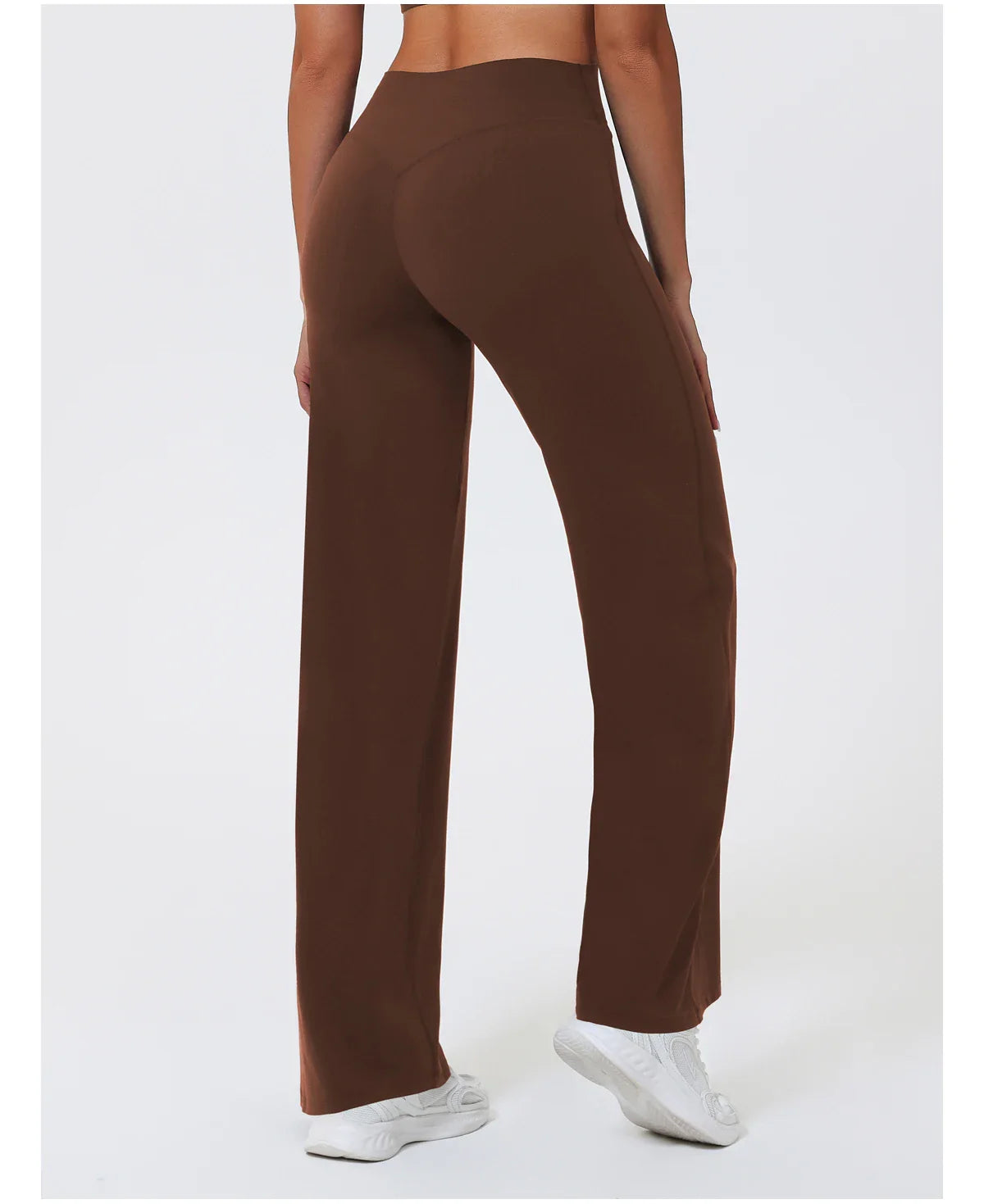 Hearuisavy Women Straight-Leg Sports Pants Gym Clothing Naked Feeling Compression Wide Leg Yoga Leggings Pilates Fitness Tights