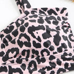 Vintage Black Leopard Print Bikini Set 2025 Women Drawstring Side High Waist Panties Swimsuit Bathing Suit Swimwear Beachwear