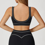 Women Shockproof Sports Bra Gym Fitness Running Yoga Vest Female Integrated Pilates Training Workout Breathable Sports Underwear