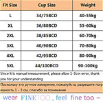 L-5XL Contrast Lace Wireless Bras For Womens Lingerie Top Female Lace Bra Underwire Plus Size Brassiere Perspective Sexy Bras