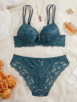 Single of Women's Underwear Set Sexy Lace Patchwork with Push Up Bra Romantic Sheer Women's Panties