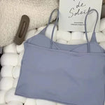 Summer Bra Top Sexy Women Ice Silk Crop Top Seamless Tube Tops Camisole Underwear Korean Fashion Solid Padded Bralette Vest