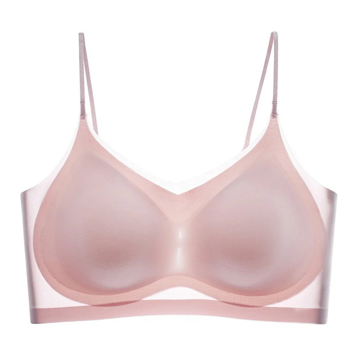 Ultra-Thin Breathable Ice Silk Top Bra Women's Seamless Back Halter Vest Wrap Bra Small Chest Together