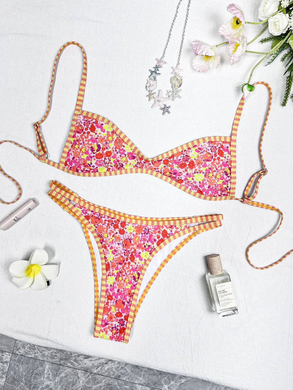 Sexy Coffee Polka Dot Print Bikini Set 2026 Women Pleate Push Up Bra Hollow Out Thong Swimsuit Summer Pool Bathing Suit Swimwear