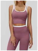 Color Blocked Fitness Bra Workout Tops Gym Underwear Fitness Sports Bras Athletic Sport Bra Women Backless Gym Yoga Crop Top