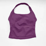 NCLAGEN Fitness Halter Top Woman Gym Clothes Removable Chest Pad Yoga Tank Push-up Sports Bra Workout Activewear Pilates vest