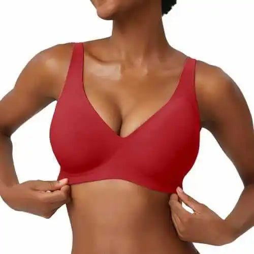 Women's Wire-Free Seamless Leopard Print Bra Soft Support Full Cup Thin Mold Bra Beautiful and Breathable Supportive Plus Up Bra