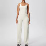 Yoga Set 2PCS Women Tracksuit Nude Feeling Workout Sets Gym Clothes Push Up Fitness Running Sportswear Sport Vest Leggings Suit
