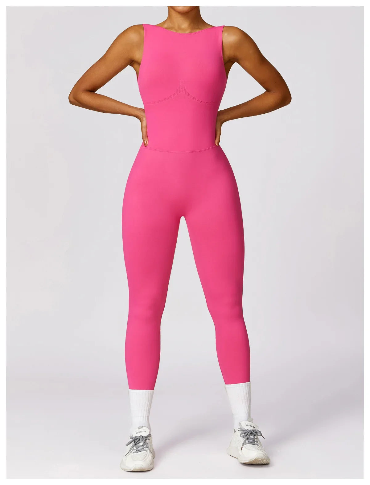 Seamless One-piece Suit Women Sports Jumpsuit Push up Yoga Suit Backless Sportswear Set Women Sleeveles Workout Bodysuits Female