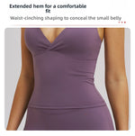 Vision Twist Front Longline Top Sports Longline Strappy Top Sports Yoga Vest Women's Fitness Tank Top Gym Running Workout Halter