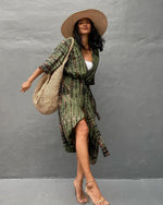Beach Cover Ups for Swimwear Women Black Tie Dye Kimono Swimsuit Cape Summer Dress 2022 Beachwear Outfits Sales