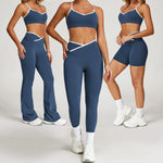 Sportswear Woman Gym Sports Bra Shorts Leggings 2 Piece Set Workout Naked Feeling Seamless Female Fitness Clothing Tracksuits