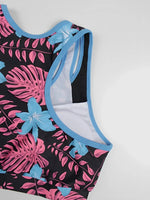 2026 Sporty High Waist Swimsuit Women Floral Printed Swimwear Female Bathers Bathing Swimming Swim Suit Beachwear