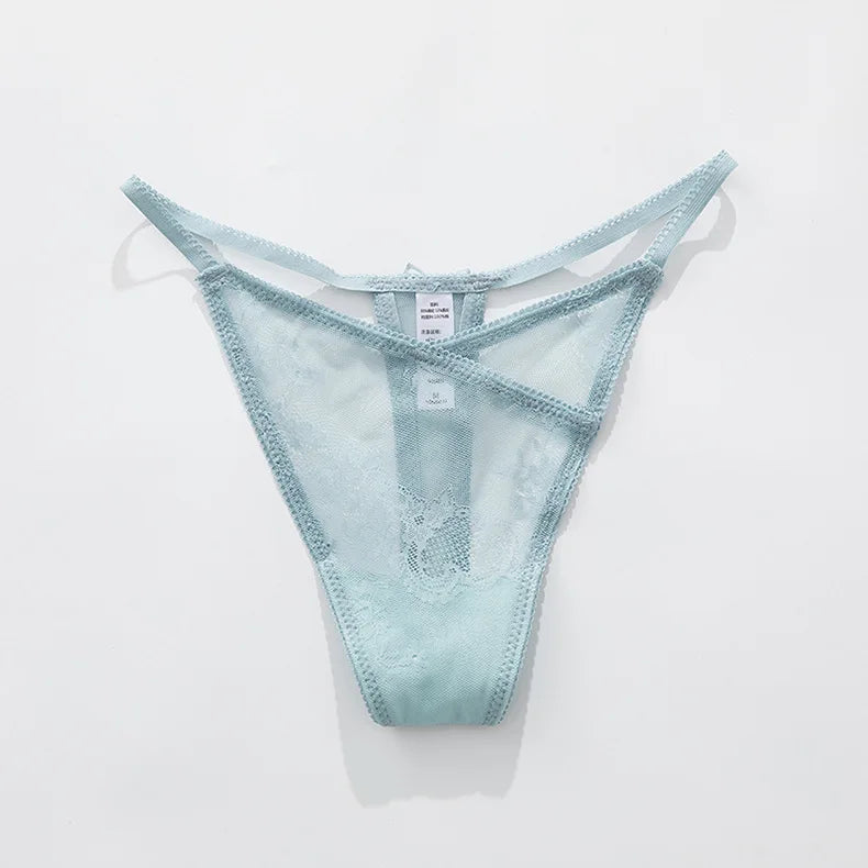 Girls Sexy G String Panties Women Lace Briefs Hollow Out Underwear Thong High Quality Transparent Underpants Lingerie Intimates