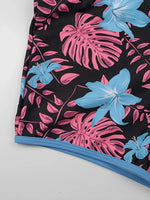 2026 Sporty High Waist Swimsuit Women Floral Printed Swimwear Female Bathers Bathing Swimming Swim Suit Beachwear