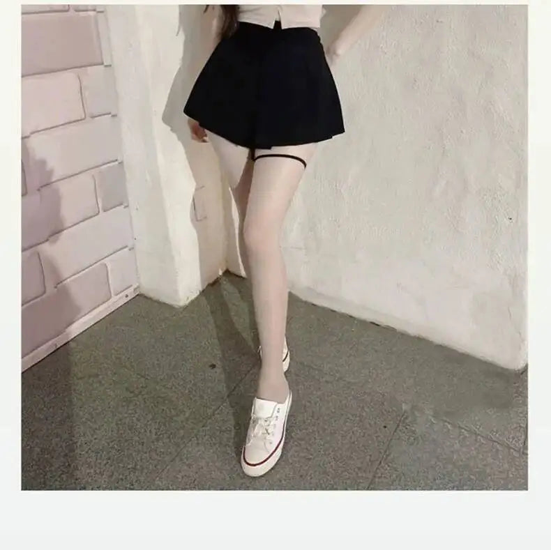 WOMENGAGA Korea Style Sexy Slim High Waist Strap A-line Half Length Skirt Fashion Women Skorts JK Sweet 2023 NewOW3W