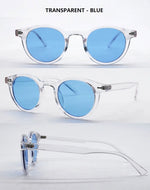 Vintage Rice Nail Round Sunglasses Men Women Brand Hawksbill Blue Shades Eyewear Female Brand Design Sun Glasses Men oculos