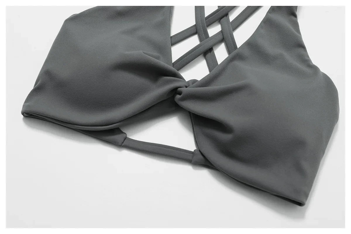 Push Up Gym Top Women Pleated Design Sports Bra Women Sexy Yoga Bra Running Yoga Clothes Women Fitness Workout Brassiere Women