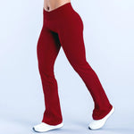Vision Flares women gym Fashion Yoga flared pants Waist cross Seamless Sports Leggings Fitness Wide-leg Trousers