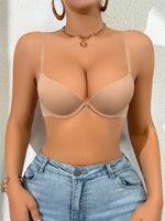 Everyday Women's Solid Basic Bra Padded Push-Up Bra Seamless Enhanced Cleavage Women's Underwear