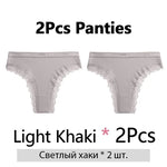 FINETOO 2Pcs/Set Women Cotton Brazilian Panties Plus Size M-2XL Lingerie Sexy Lace Underwear Low Rise Girls Intimates Underpants