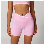 Yoga Shorts Women Fitness Shorts V-shaped Waist Running Cycling Shorts Breathable Sports Leggings High Waist Workout Gym Shorts