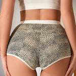 1pcs Mid Rise Leopard Print Women Boyshort Breathable Comfortable Female Underpants Lingerie Women 's Panties Underwear