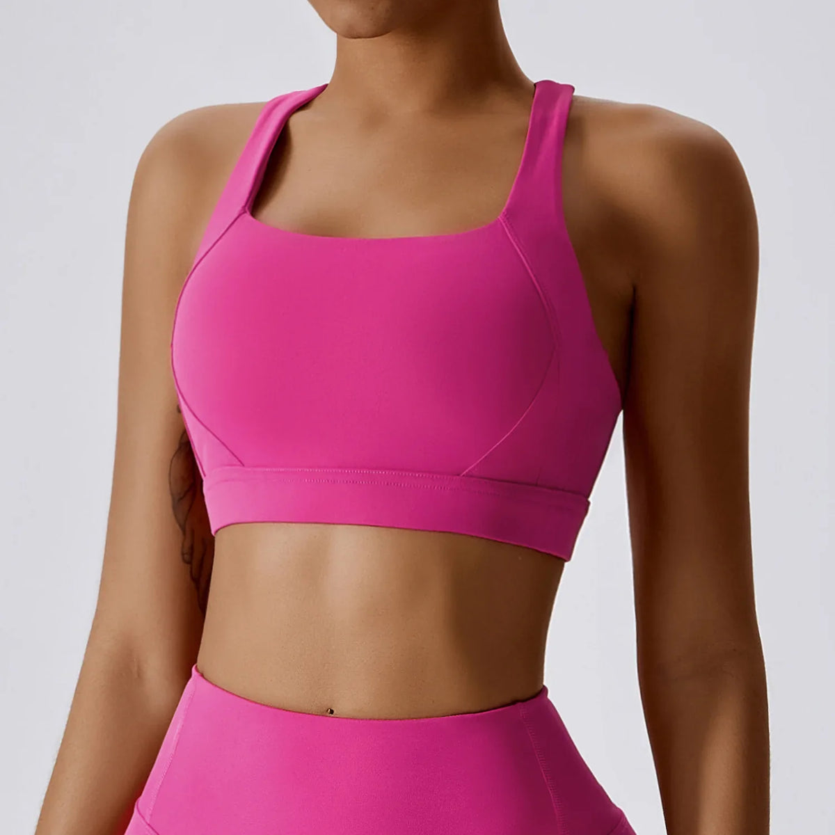 Crossed Shoulder Strap Yoga Bra Chest Pad Running Sports Bra Gym Top Women Stretch Pull Up Underwear Women Vest Fitness Tank Top